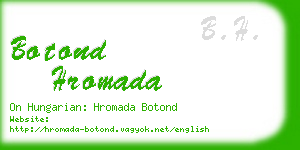 botond hromada business card